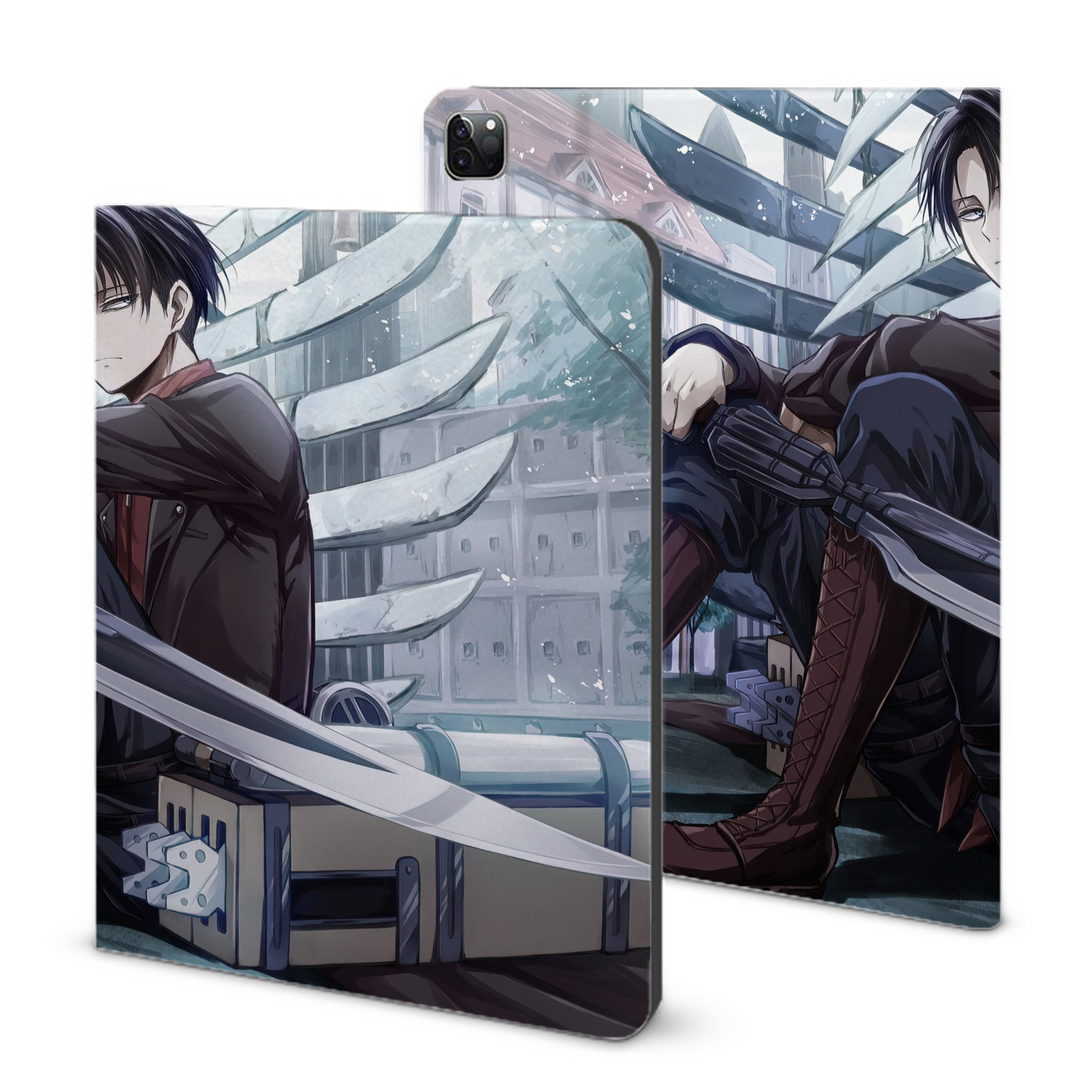 （画像用） 進撃の巨人 Attack on Titan IPad ケース ブック型 PUレザー TPU 耐衝撃 軽量 薄型 ペン収納なし 全面保護 IPad 各モデル対応